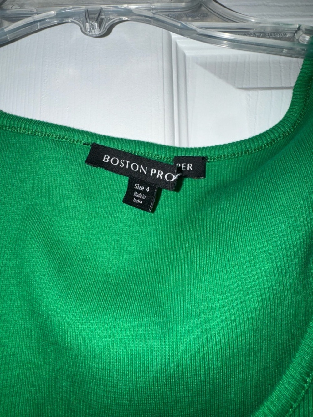 Boston Proper Green Linen Ruffle Ribbed Top! - Picture 3 of 3
